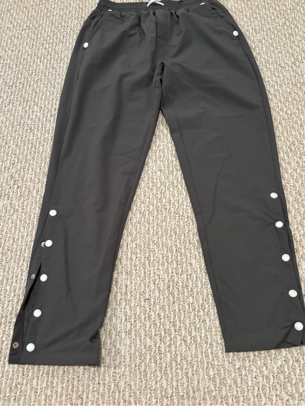 Aimpact Men’s Medium Breakaway Gray Elastic Waist Pants Athletic Comfort Nylon